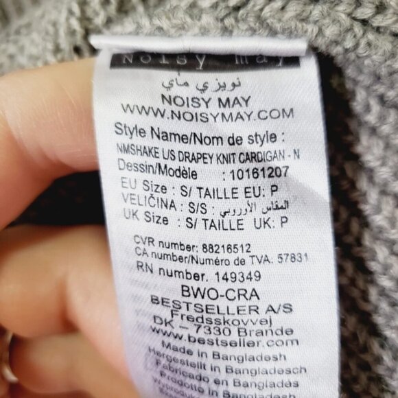 Urban Outfitters Noisy May Shake Drapey Wool Oversized Cardigan S Lagenlook Boho - Picture 8 of 10